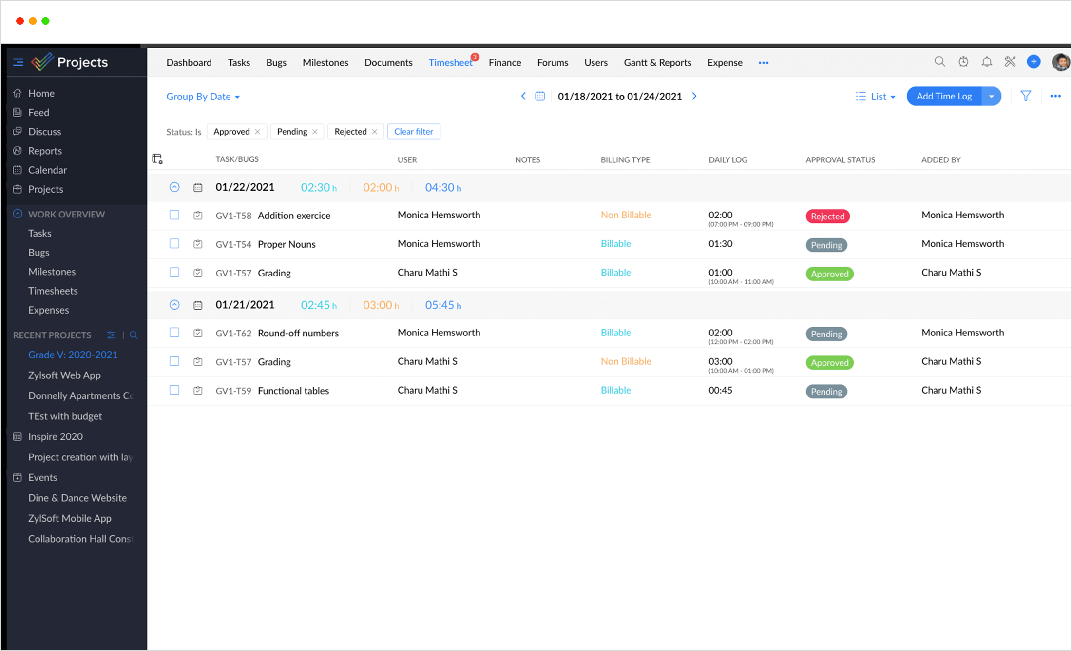 Project management software for education professionals - Zoho Projects